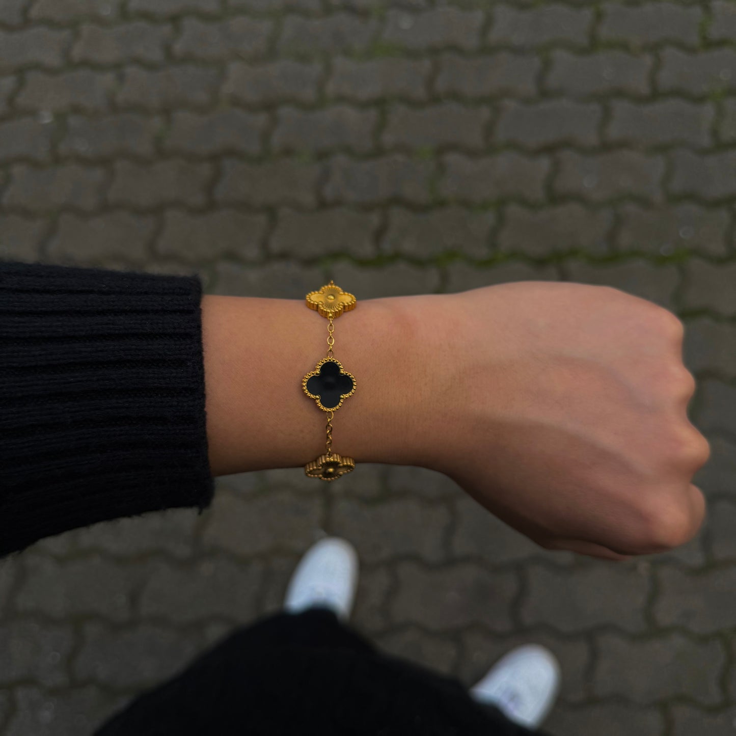 Bicolor Clover Bracelet